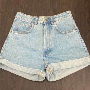 Zara Trafaluc High Waisted Jean Shorts